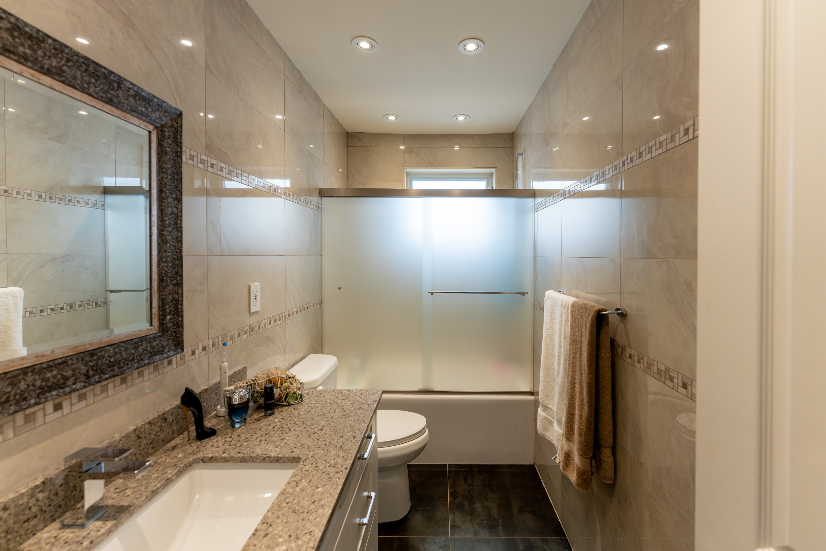 Three bathrooms